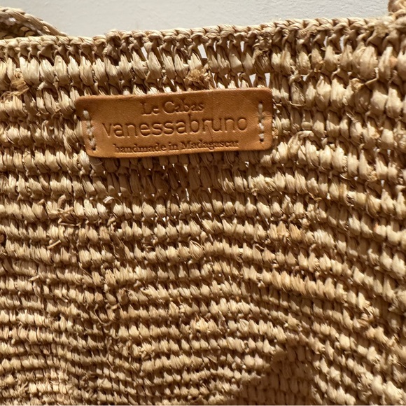 Vanessa Bruno Elegant Tan Woven raffia Tote Bag - Picture 4 of 4